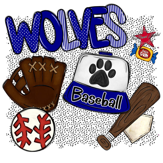 Wolves Baseball Spirit-Blue