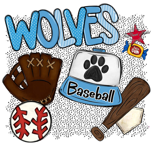 Wolves Baseball Spirit-Carolina Blue