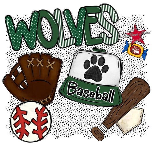 Wolves Baseball Spirit-Green