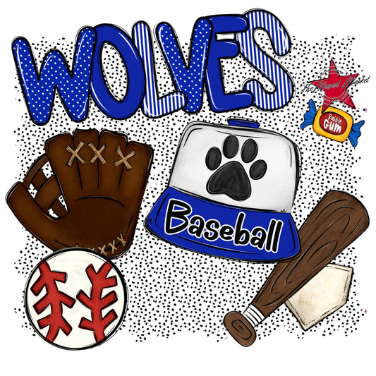 Wolves Baseball Spirit-Royal Blue