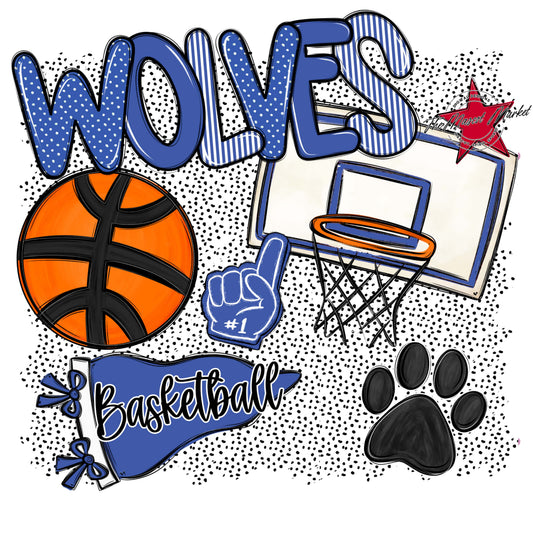 Wolves Basketball Spirit-Off Blue