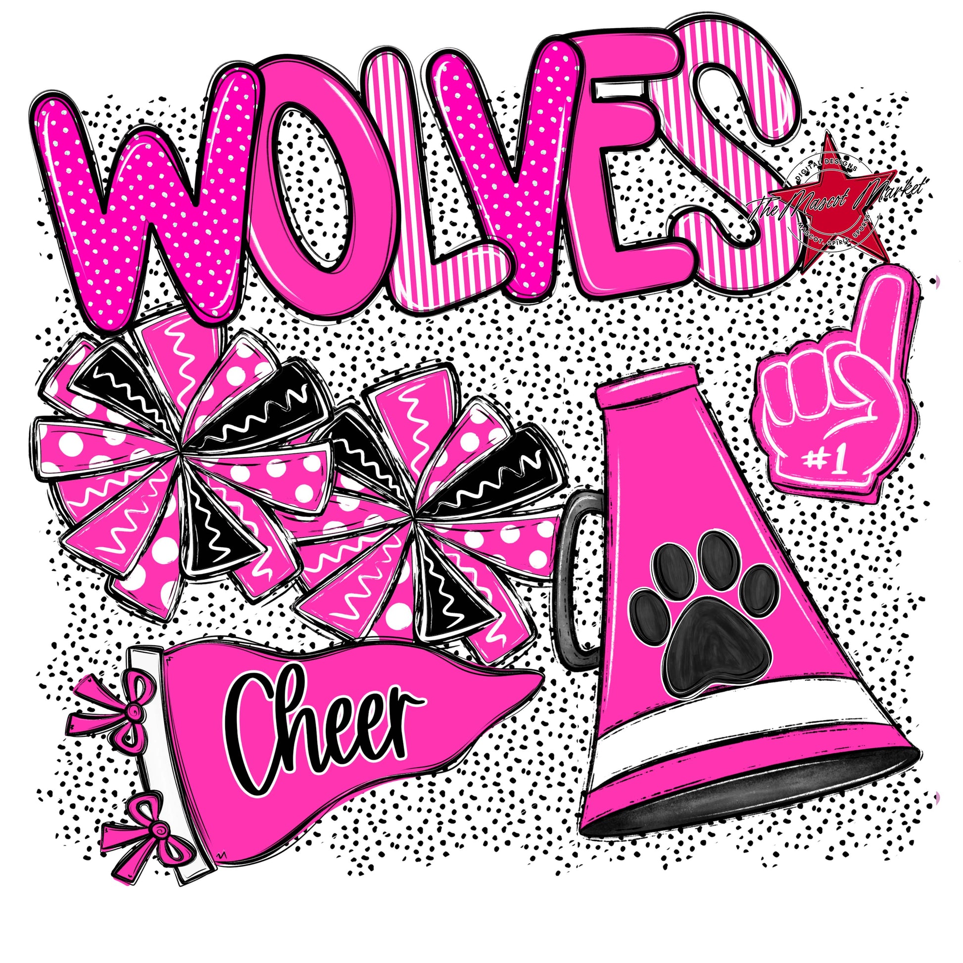 Wolves Cheer Spirit-Pink