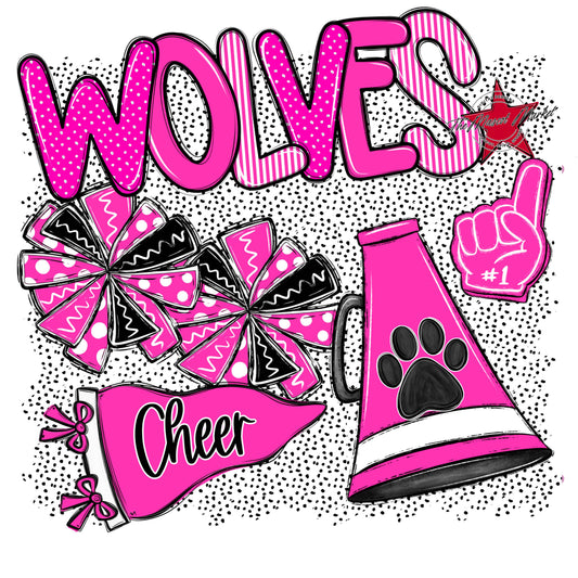Wolves Cheer Spirit-Pink