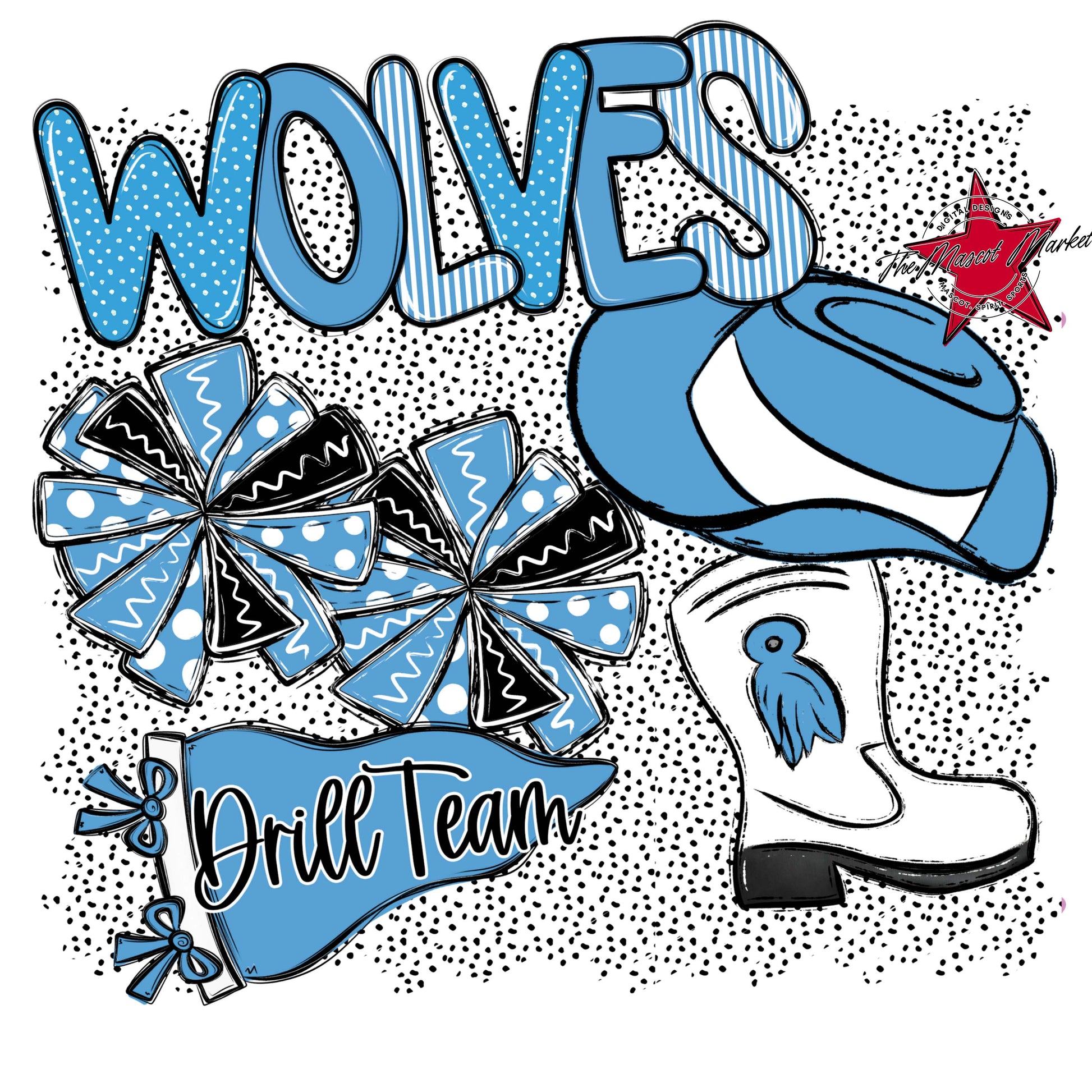 Wolves Drillteam Spirit-Carolina Blue