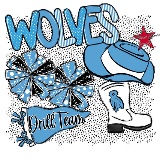 Wolves Drillteam Spirit-Carolina Blue