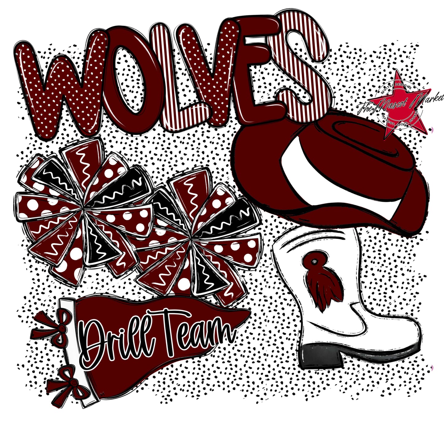 Wolves Drillteam Spirit-Maroon