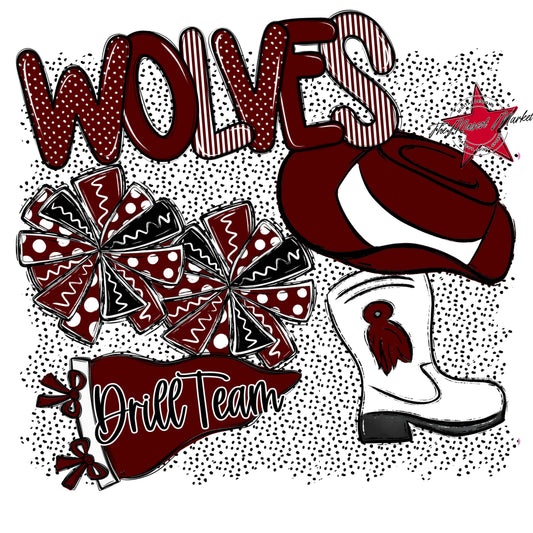 Wolves Drillteam Spirit-Maroon