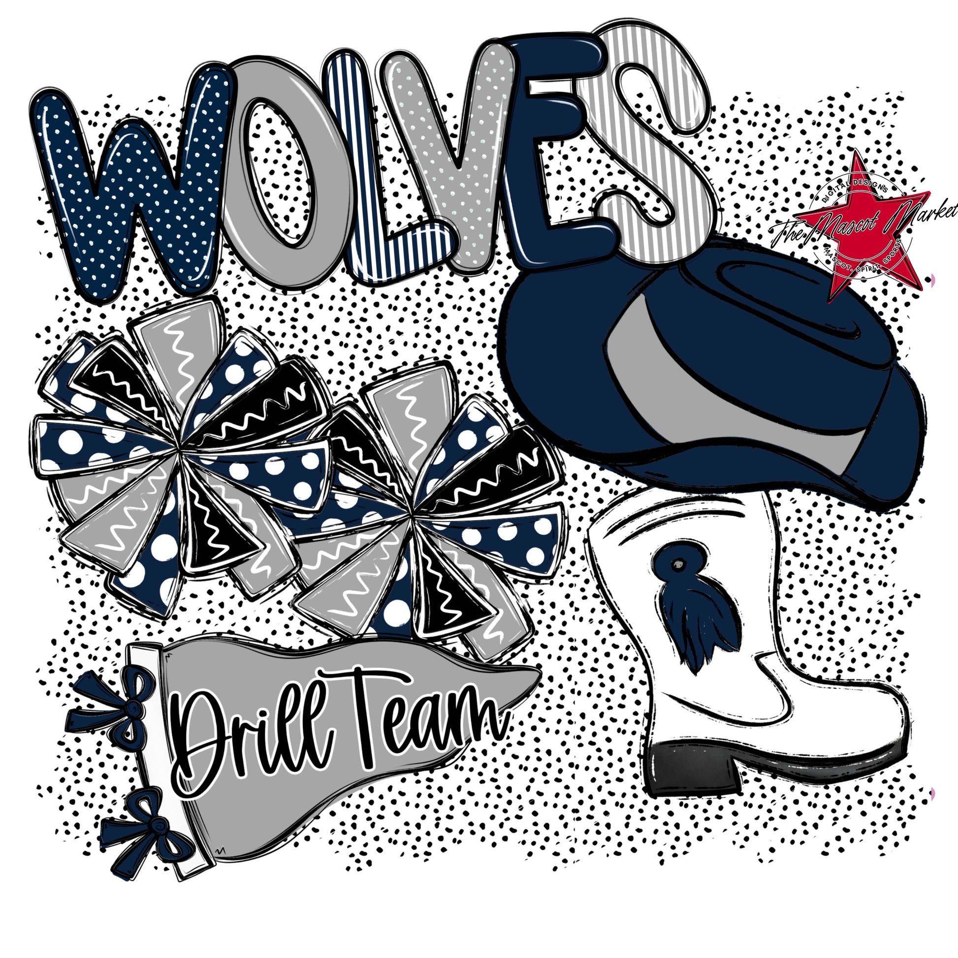 Wolves Drillteam Spirit-Navy & Grey