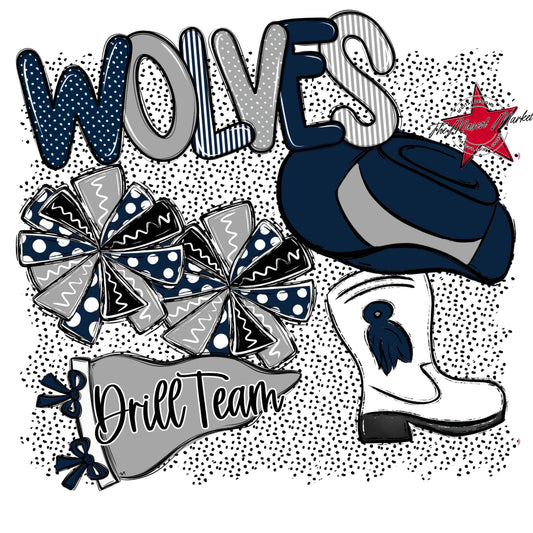 Wolves Drillteam Spirit-Navy & Grey