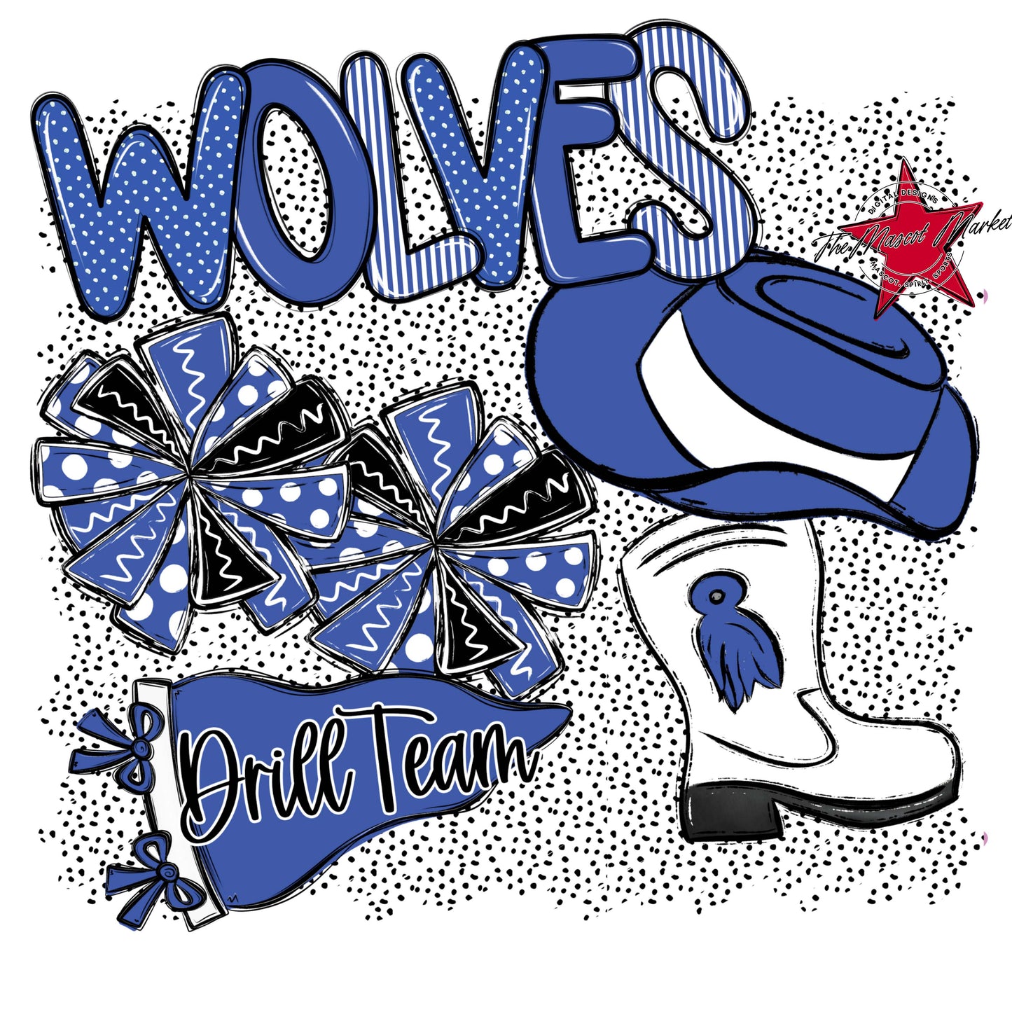Wolves Drillteam Spirit-Off Blue
