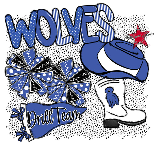 Wolves Drillteam Spirit-Off Blue