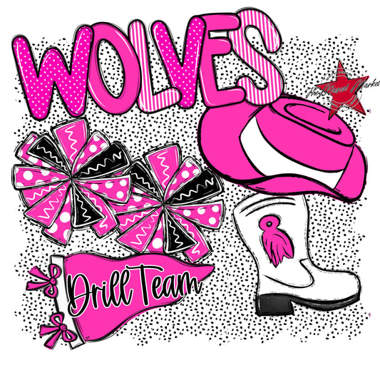 Wolves Drillteam Spirit-Pink