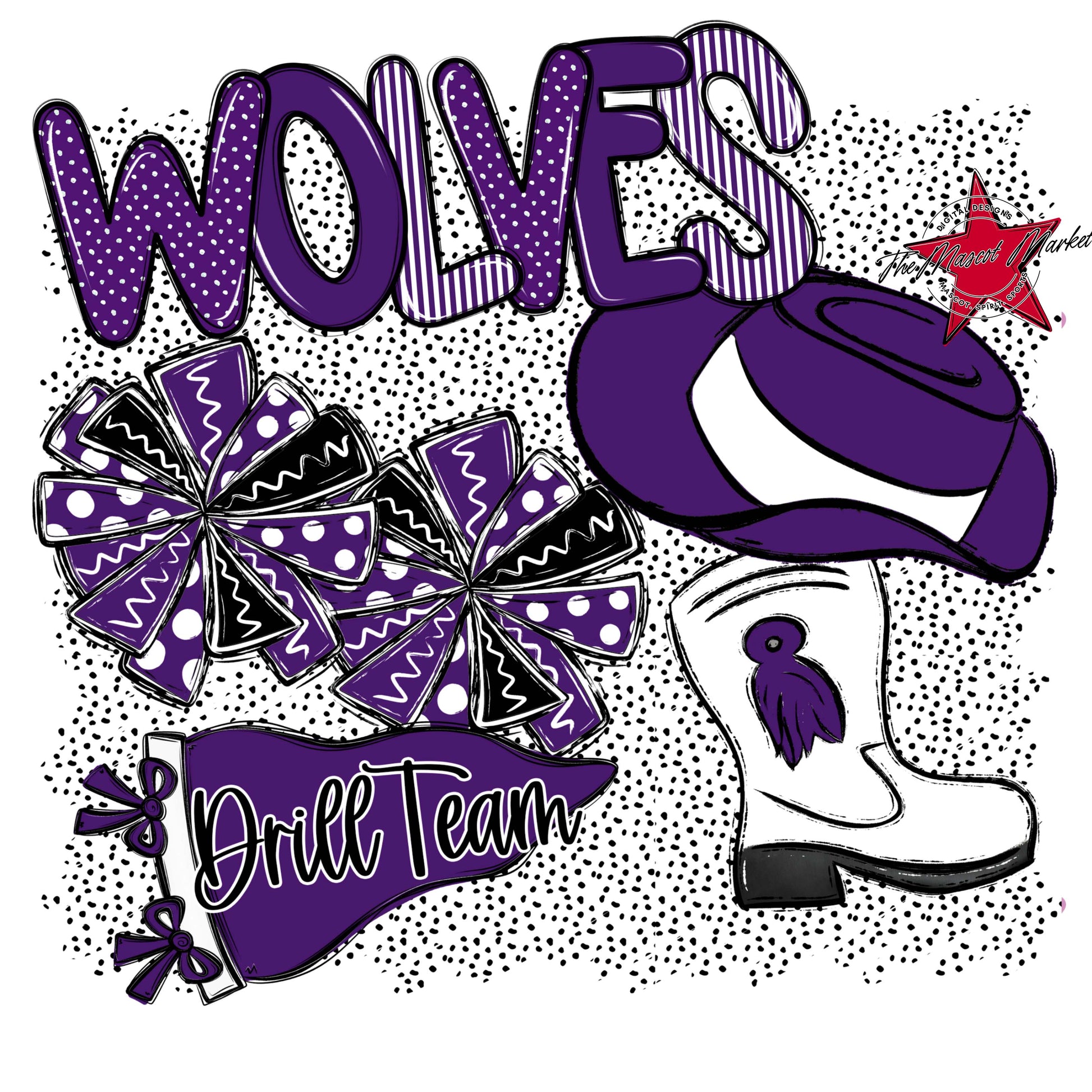 Wolves Drillteam Spirit-Purple