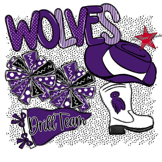 Wolves Drillteam Spirit-Purple