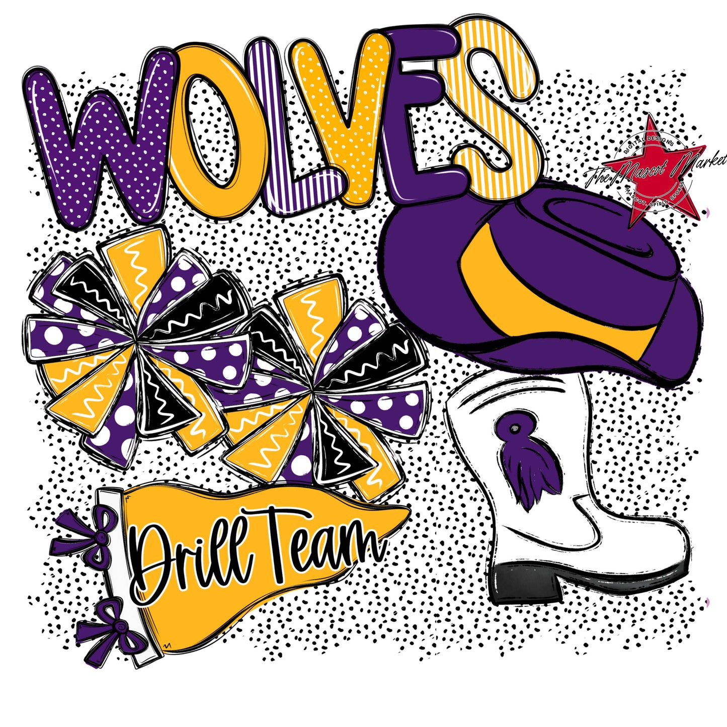 Wolves Drillteam Spirit-Purple & Yellow