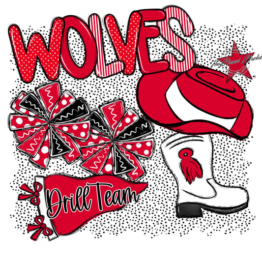 Wolves Drillteam Spirit-Red