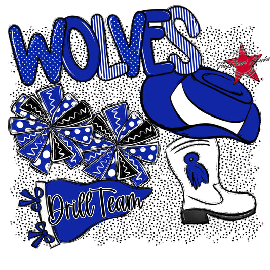 Wolves Drillteam Spirit-Royal Blue
