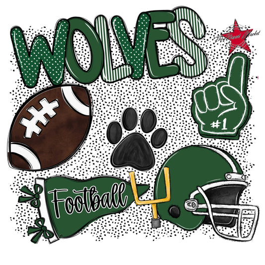 Wolves Football Spirit-Green