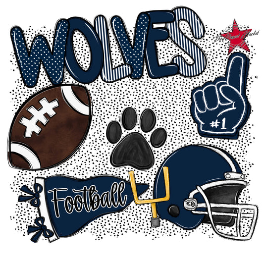 Wolves Football Spirit-Navy