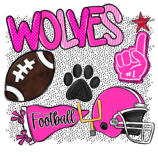 Wolves Football Spirit-Pink
