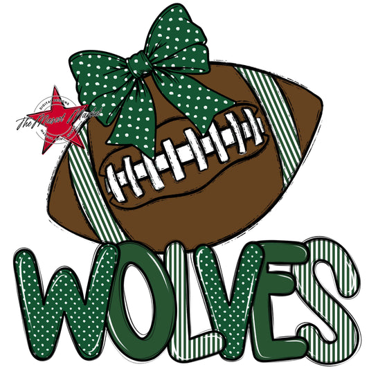 Wolves Football Spirit Design-Green