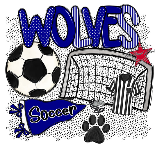 Wolves Soccer Spirit-Blue