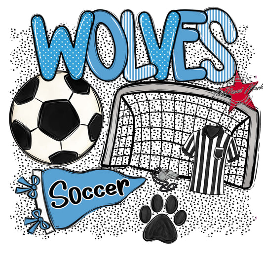 Wolves Soccer Spirit-Carolina Blue