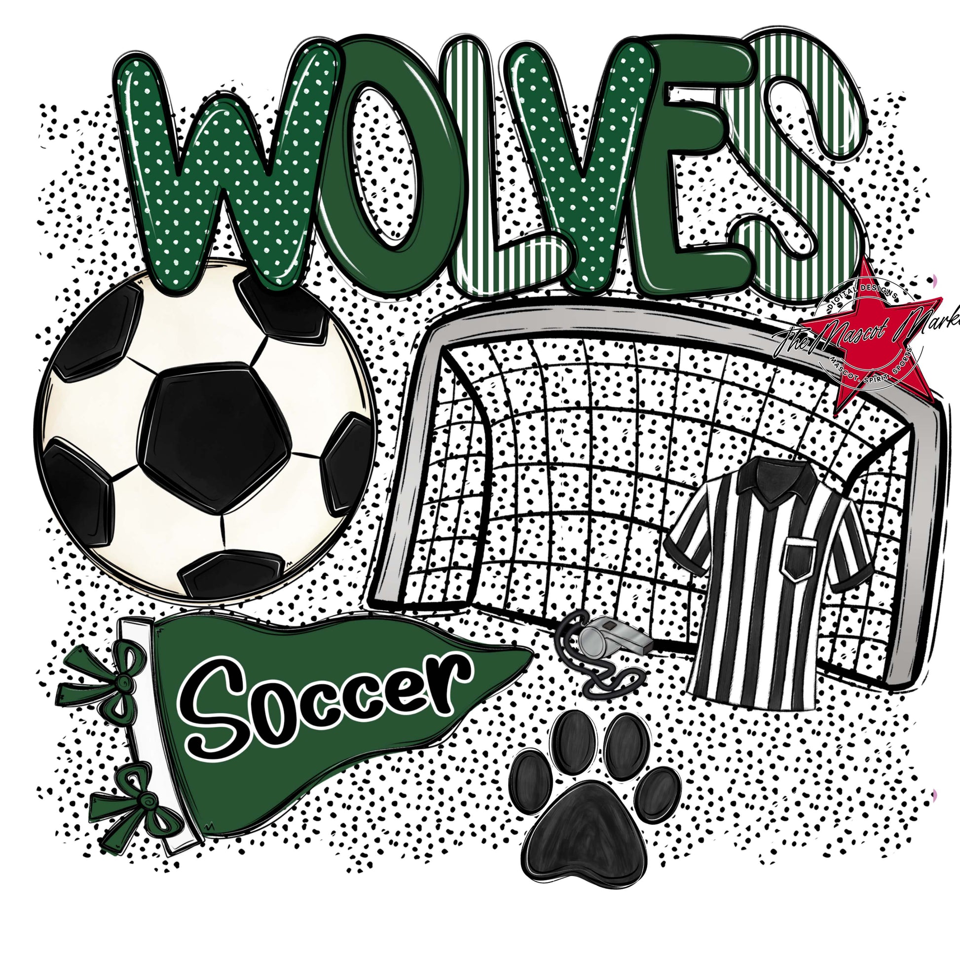 Wolves Soccer Spirit-Green