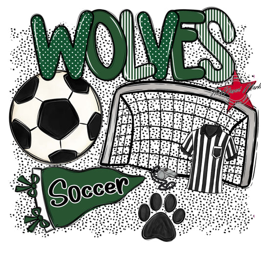 Wolves Soccer Spirit-Green