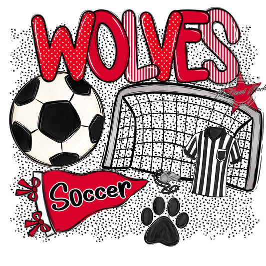 Wolves Soccer Spirit-Red