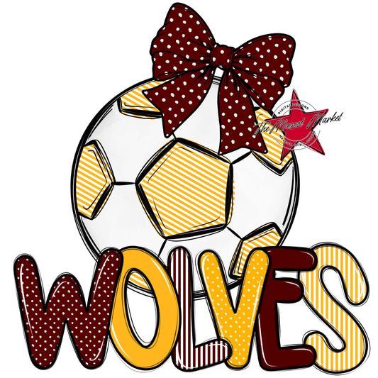 Wolves Soccer Spirit Design-Maroon & Yellow