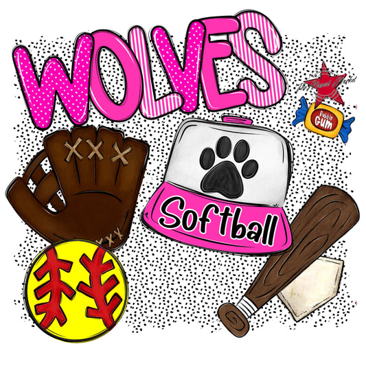Wolves Softball Spirit-Pink