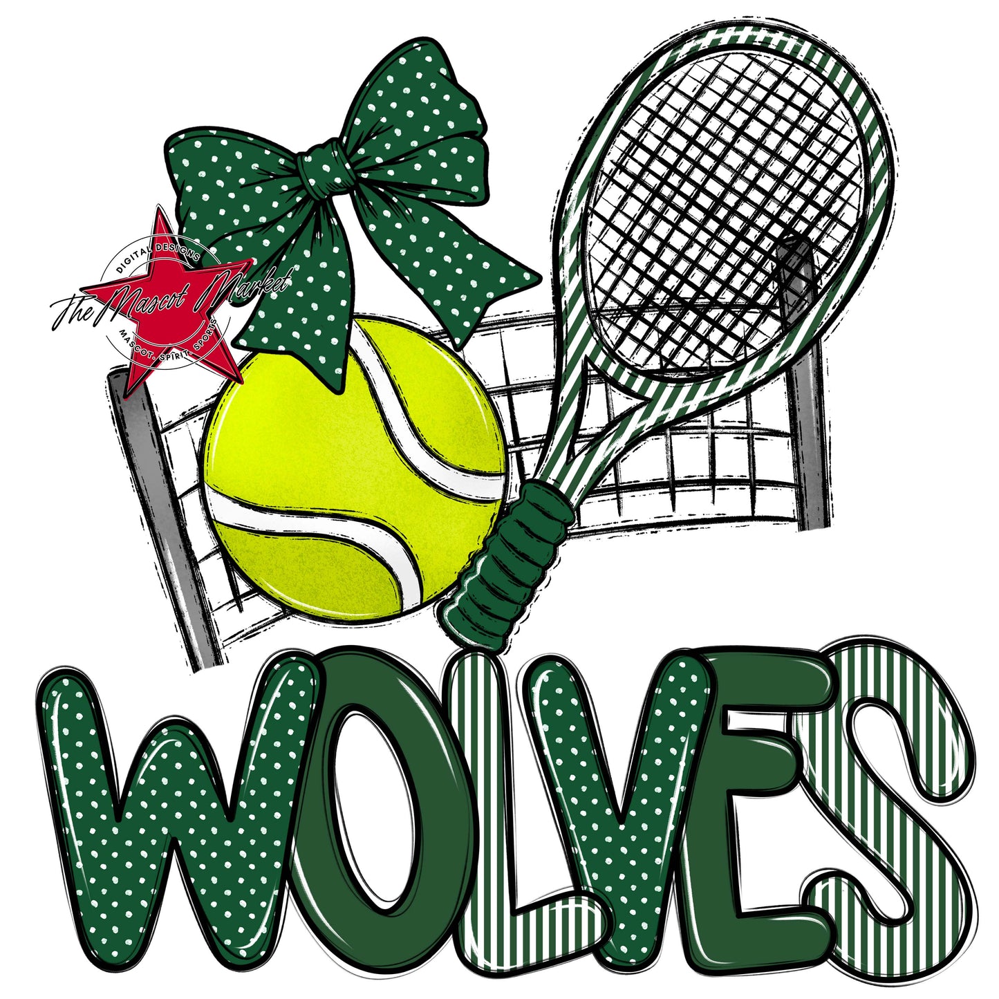 Wolves Tennis Spirit Design-Green