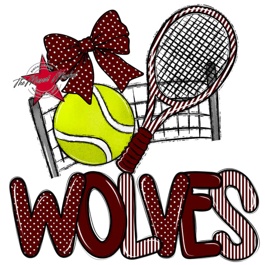 Wolves Tennis Spirit Design-Maroon