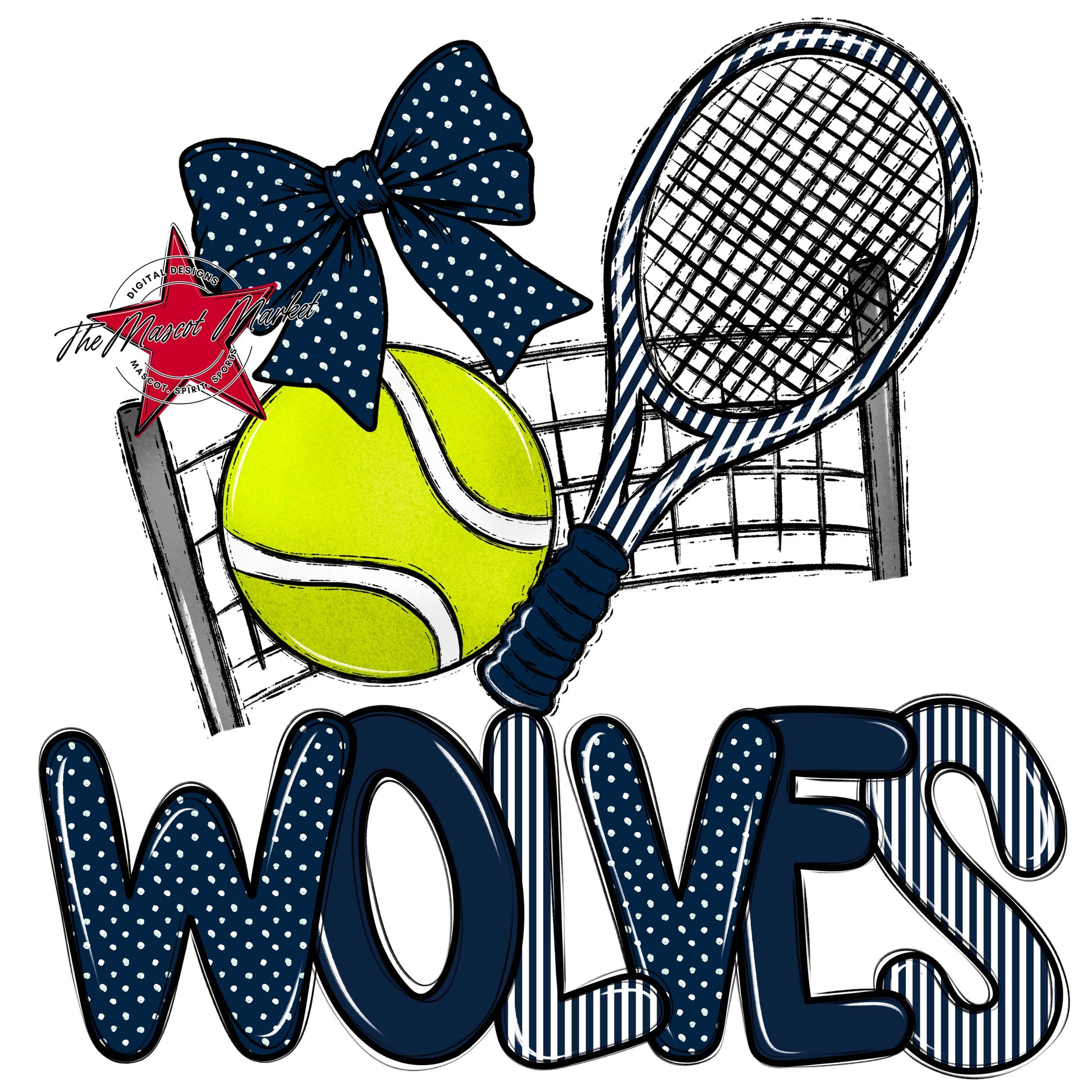 Wolves Tennis Spirit Design-Navy