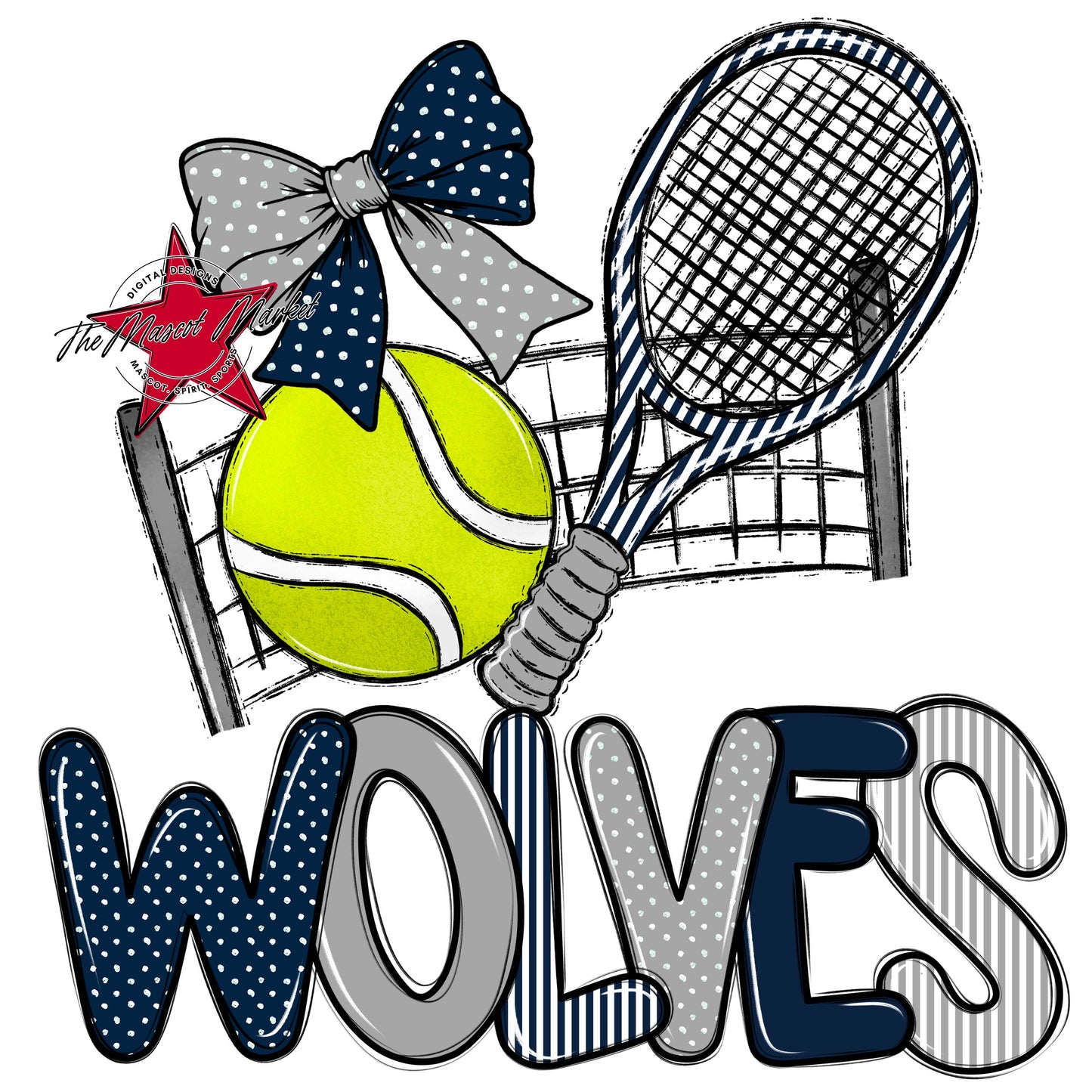 Wolves Tennis Spirit Design-Navy & Grey