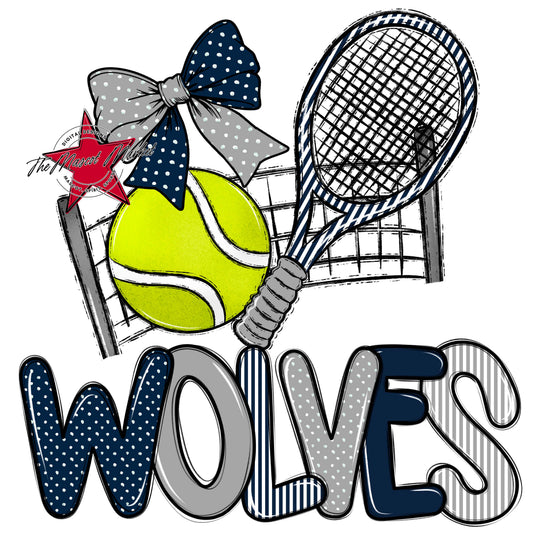 Wolves Tennis Spirit Design-Navy & Grey