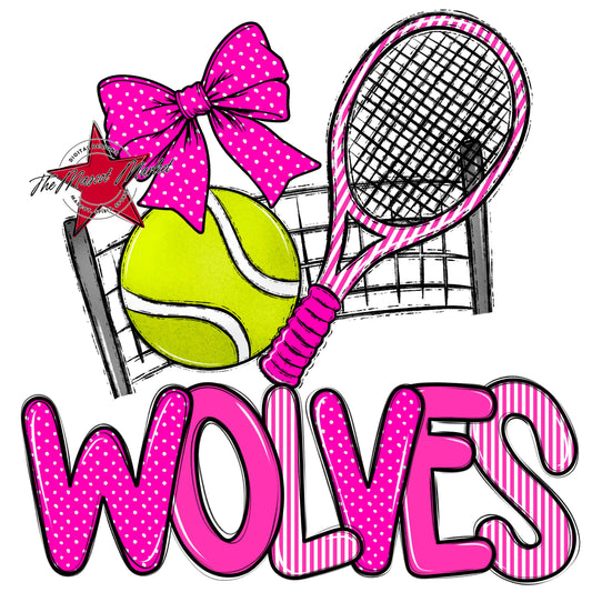 Wolves Tennis Spirit Design-Pink