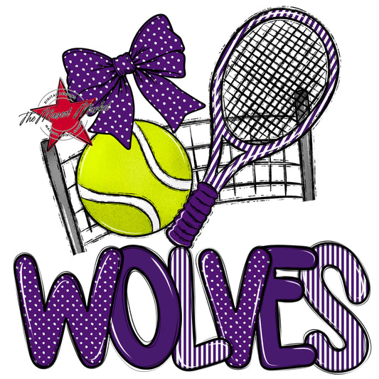 Wolves Tennis Spirit Design-Purple