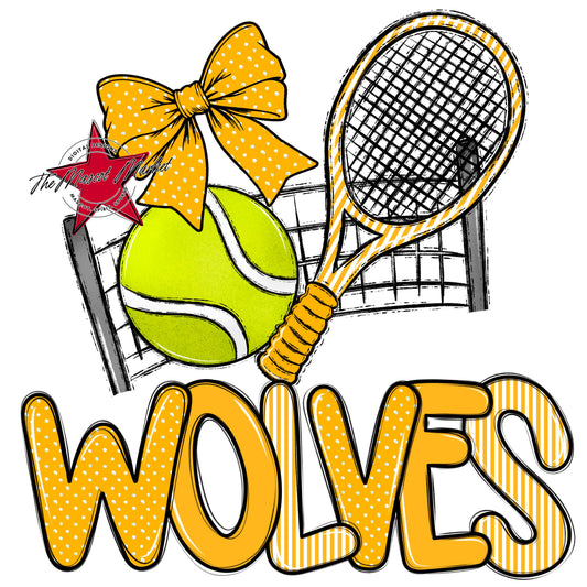 Wolves Tennis Spirit Design-Yellow