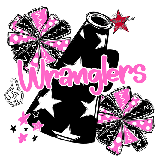 Wranglers Alpha Megaphone Design-Baby Pink