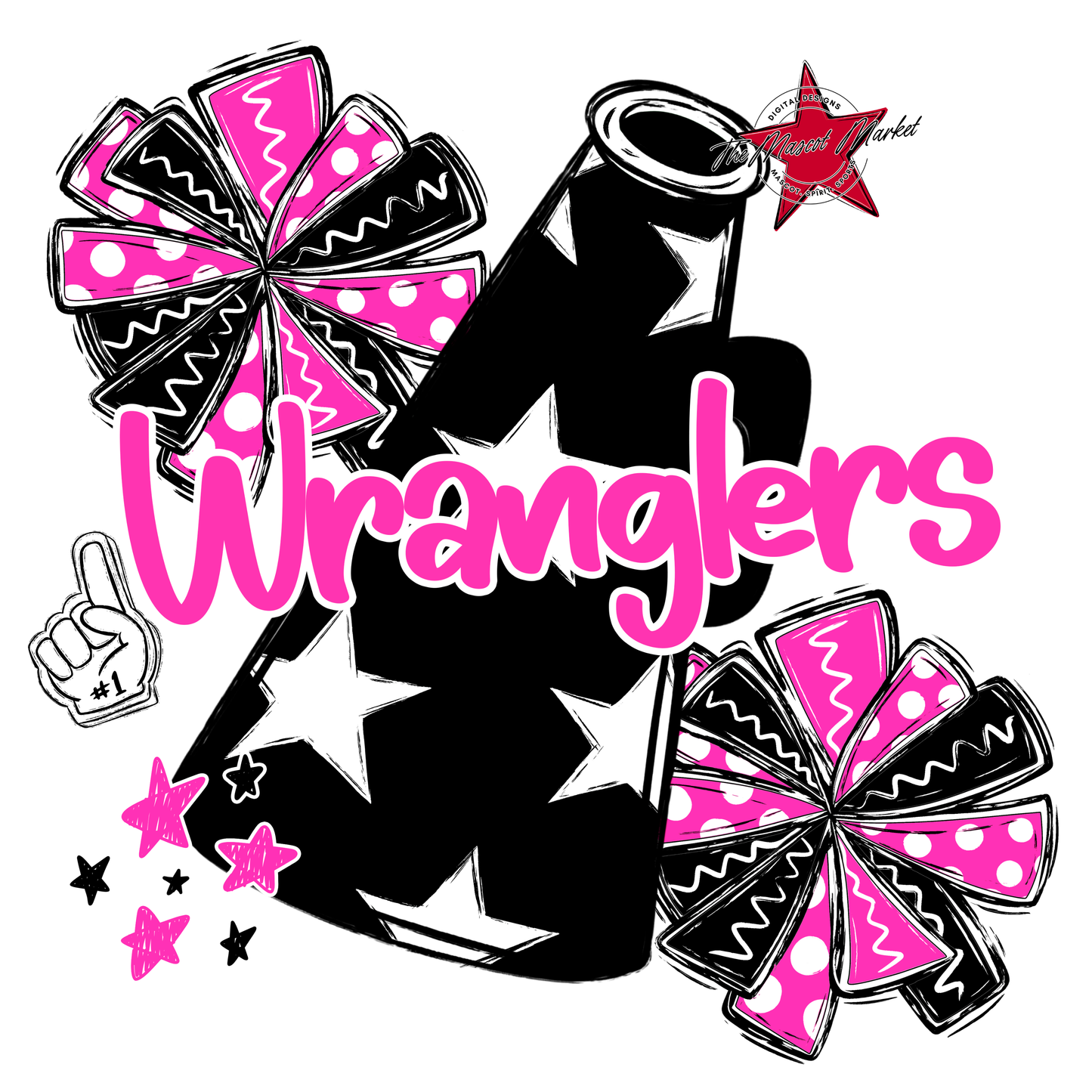 Wranglers Alpha Megaphone Design-Pink