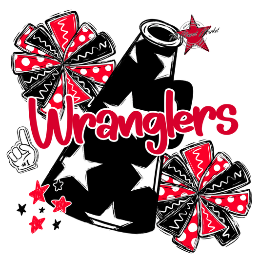 Wranglers Alpha Megaphone Design-Red