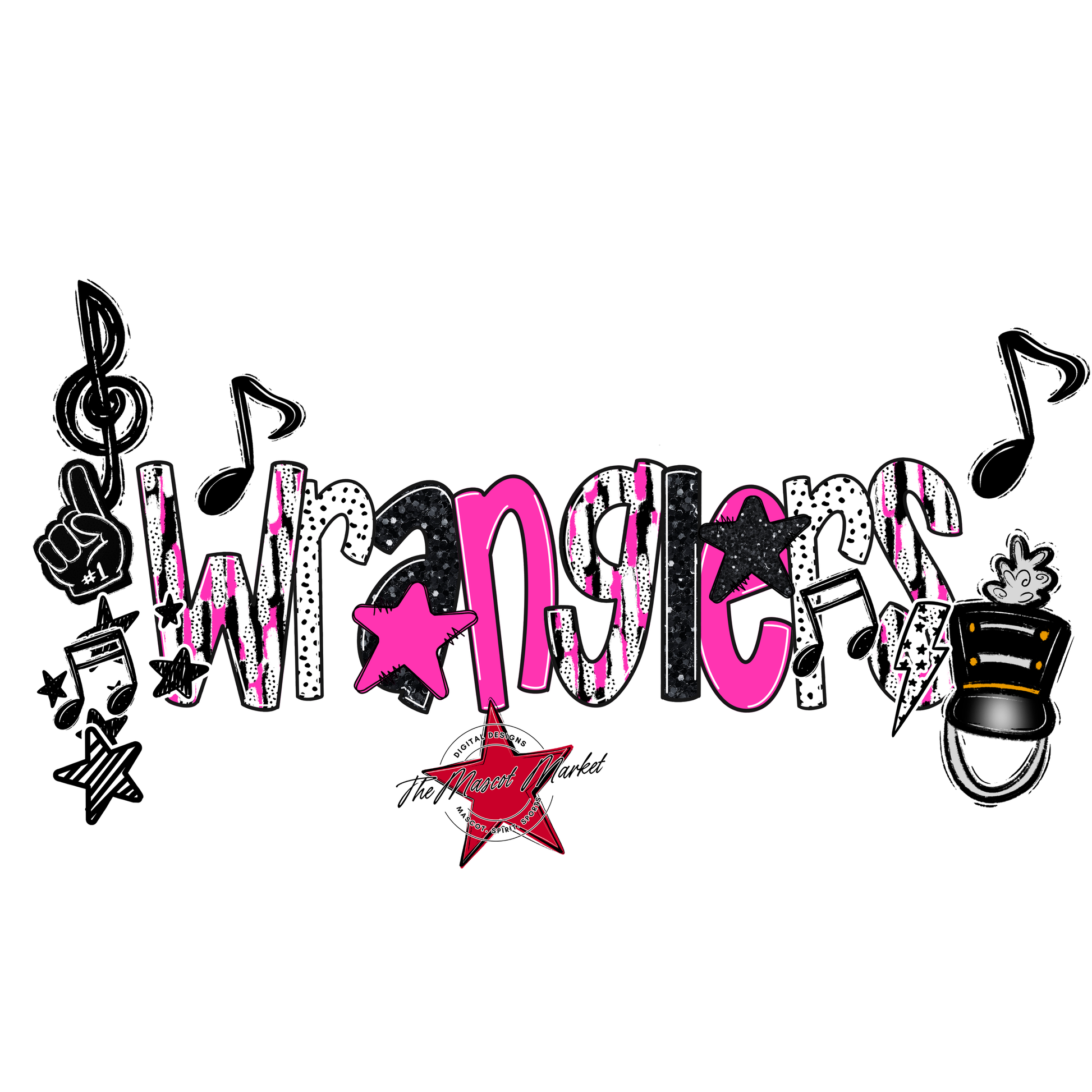 Wranglers Band Scrape-Pink