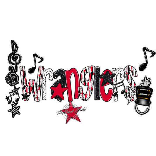 Wranglers Band Scrape-Red