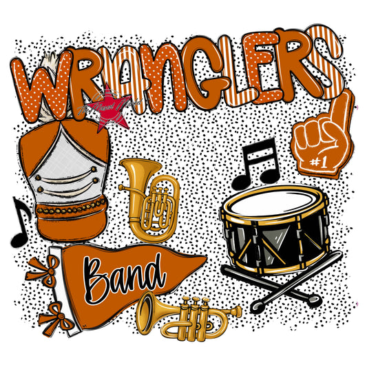 Wranglers Band Spirit-Burnt Orange