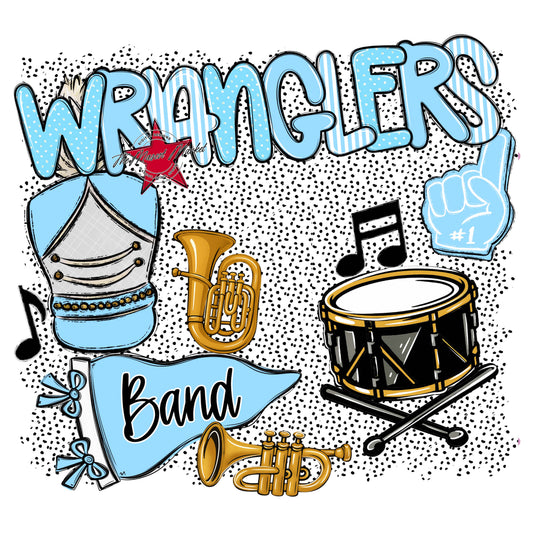 Wranglers Band Spirit-Columbia Blue