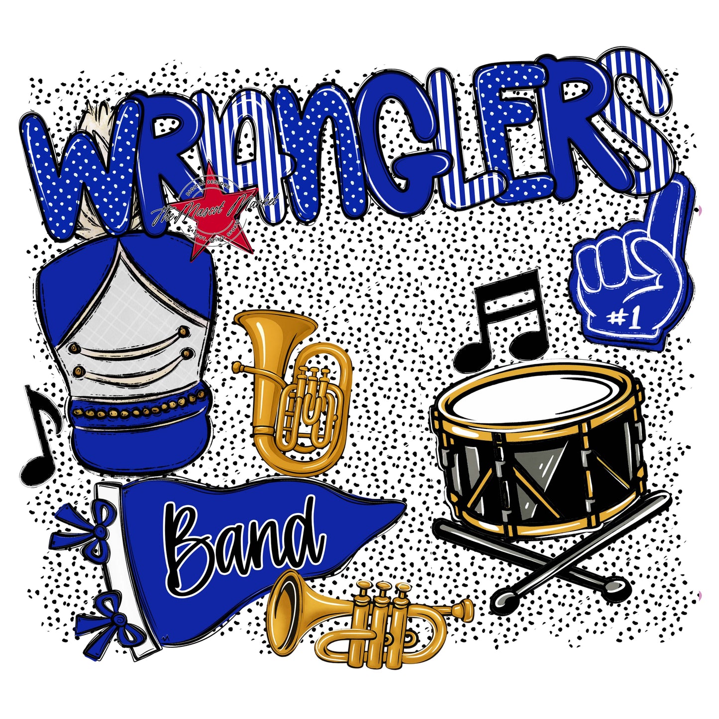 Wranglers Band Spirit-Royal Blue