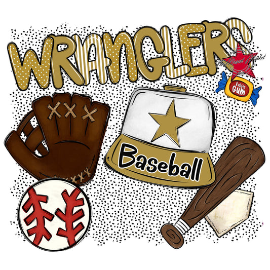 Wranglers Baseball Spirit-Gold