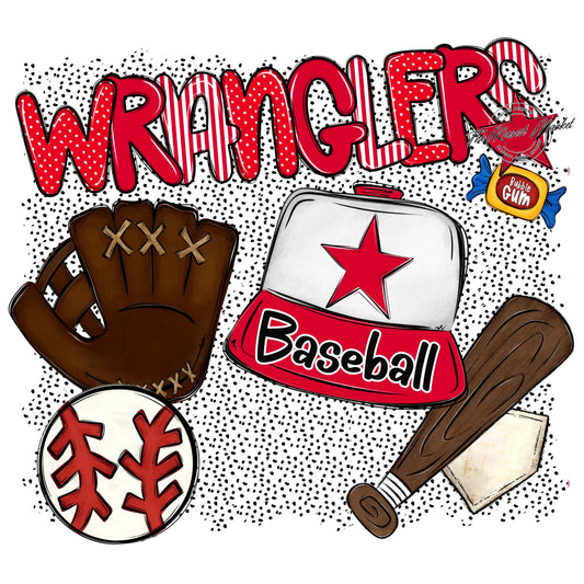 Wranglers Baseball Spirit-Red